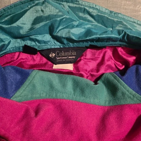 vintage retro columbia sportswear unisex reversible Ski jacket Large 2 In 1 - Picture 9 of 12